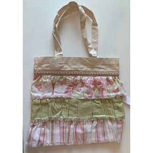 Beautiful Pink & Green Canvas Tote - Women's
